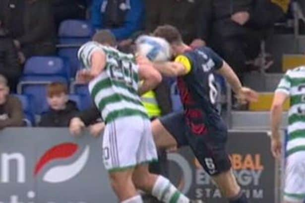 Ross County defender Alex Iacovitti was penalised for handball