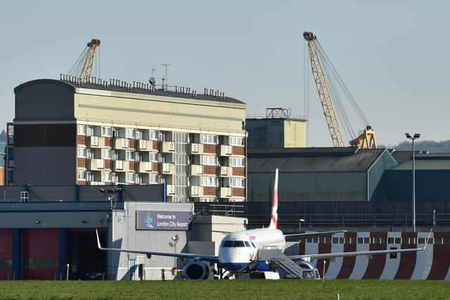 London City Airport is the first major UK airport to rollout the CT scanning system. Credit: Ben Stansall/AFP via Getty Images.