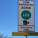 Some signage for the Low Emission Zone in Glasgow, recently put up by Glasgow City Council