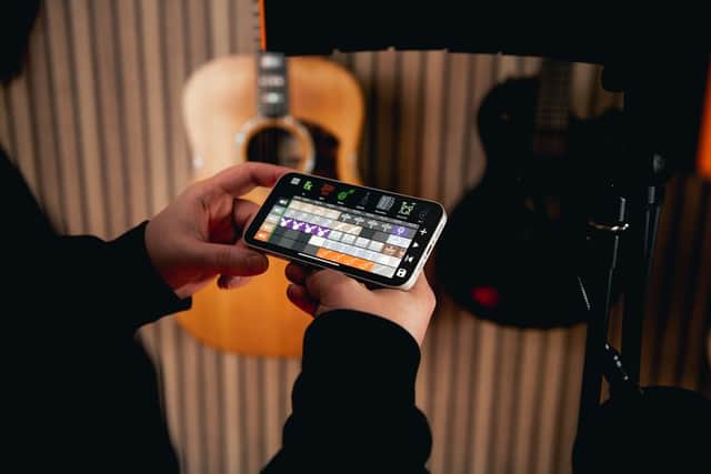 The new app uses a drag and drop system featuring premade sample beats, instrumentals, and even vocals (Pic: Stevie Kyle)