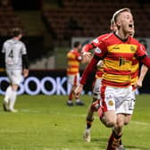 Partick Thistle's Kyle Turner celebrates after scoring to make it 2-0 