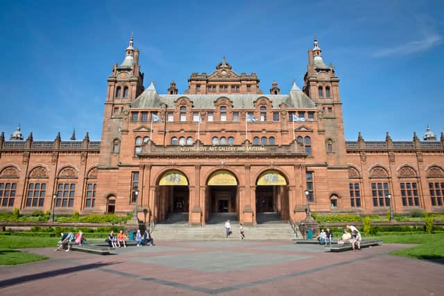 The south entrance of Kelvingrove Art Gallery and Museum as seen from Dumbarton Road 