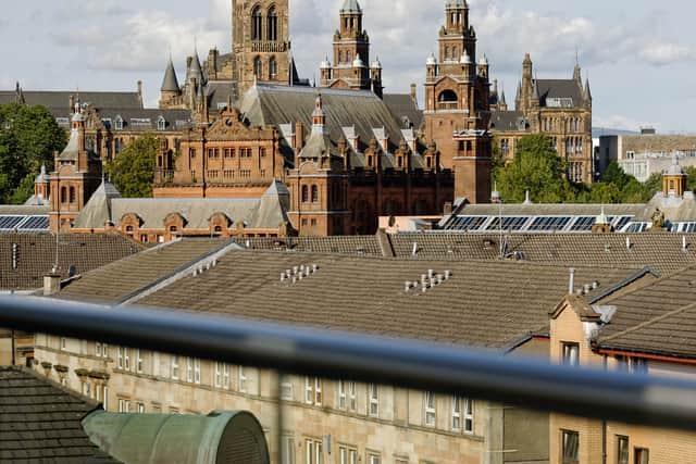 Kelvingrove, as viewed from the wraparound balcony of the Stenier School penthouse