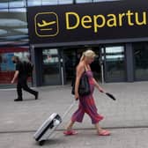 Travellers at Gatwick Airport on July 30, 2021 in London, England. (Photo by Dan Kitwood/Getty Images)