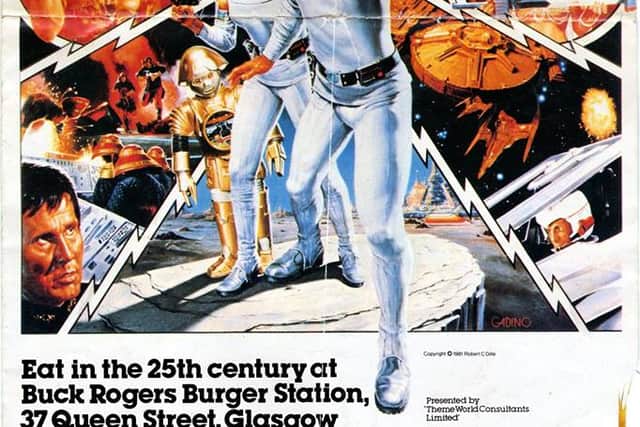 An advertisement for Buck Rogers Burger Station - which was hugely popular at the time