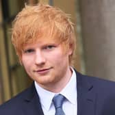 Musician Ed Sheeran leaves after the first day of his copyright-infringement trial at Manhattan Federal Court o