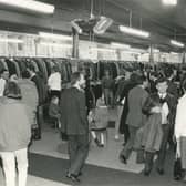 Slaters Menswear, as pictured following their reopening to the public in 1973 after a catastrophic fire changed the way the Slater family had to business.(Pic:Slaters Menswear)