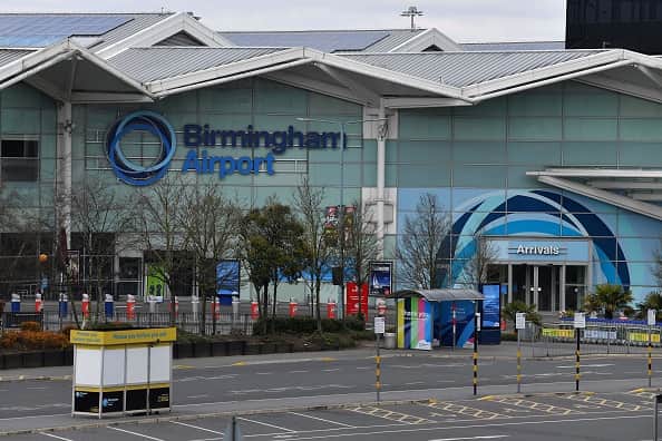 Birmingham Airport has been ranked the worst in the UK for delays for two years running. (Photo by PAUL ELLIS/AFP via Getty Images)