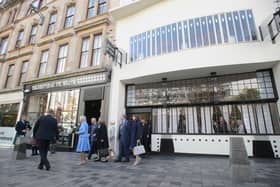 Prince Charles, Duke of Rotheway and Camilla, Duchess of Rotheway during a visit to Mackintosh at The Willow Tea Rooms on September 7, 2018 in Glasgow, Scotland. (Photo by John Linton - WPA Pool/Getty Images)