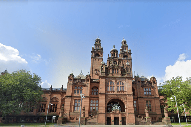 Kelvingrove Art Gallery and Museum’s South ‘Grand Entrance’ as seen from Kelvingrove Park, it’s the main entrance to the gallery, despite being the less commonly used.