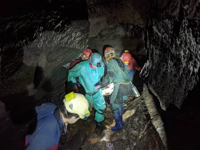 Handout photo from the Facebook page of the South & Mid Wales Cave Rescue Team 