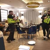 The Glasgow Animal Rising activists occupied the popular West End restaurant, Cail Bruich last night, May 20.(Pic: Animal Rising)