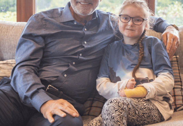 Graeme Souness with Isla, who lives with EB or ‘butterfly skin’