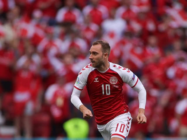 Denmark's midfielder Christian Eriksen during the UEFA EURO 2020 Group B football match between Denmark and Finland (Photo by FRIEDEMANN VOGEL/AFP via Getty Images)