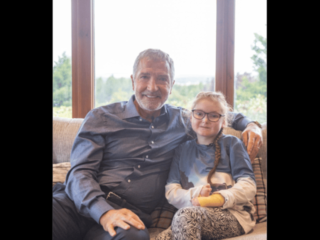 Graeme Souness with Isla, who lives with EB or ‘butterfly skin’