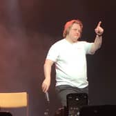 Lewis Capaldi arrives on stage at the Marble Factory for an intimate show to promote his new album
