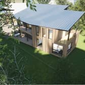 A CGI of the Cathcart home - built on greenspace between Brunton Terrace and Brunton Street.