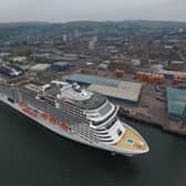The MSC Virtuosa docked in Greenock yesterday, June 5.
