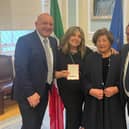 Giovanna Eusebi with 3 generations of the Eusebi family after winning the title of Cavaliere from the Italian Ambassador.