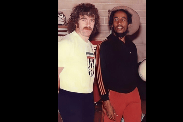 Bob Marley meeting Dixie Deans while he played for Adelaide City