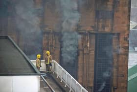 The first fire at Glasgow School of Art began shortly before 12:30pm on May 21, 2014. It began when flammable gases from a tin of expanding foam came into contact with the surface of a hot projector - which spread through the walls and ducts of the building into the library.