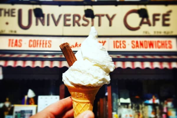The University Cafe is one of the most popular spots for ice cream in Glasgow 