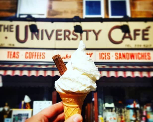 The University Cafe is one of the most popular spots for ice cream in Glasgow 