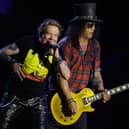 Axl Rose (L) and Slash of Guns ‘n’ Roses who will perform live in Glasgow at Bellahouston Park.  