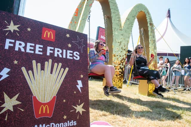 Free fries, a festival swing, and exclusive McDonald’s merch will be on offer from the chain at TRNSMT this year!