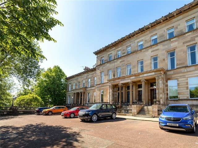 The front of the Dowanhill property on Great Western Terrace. 