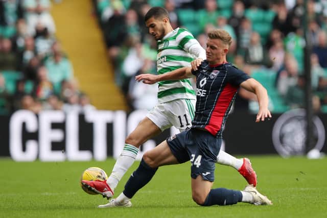 Liel Abada of Celtic vies with Ben Paton of Ross County in September 2021 (Image: Getty Images)