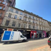 How the property looks from Queen Street - the flat is on the second floor