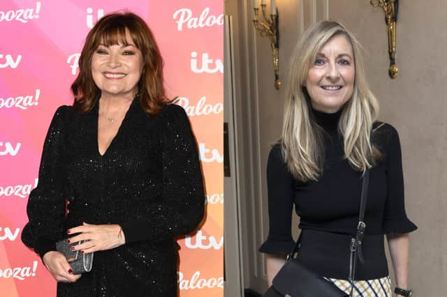 Lorraine Kelly offers support to Fiona Phillips (Getty Images) 