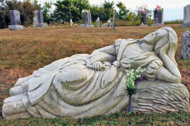 The Marble Lady is Glaswegian woman Margaret Lindsay McNaught Webster, who was buried in Yarmouth in Nova Scotia on Canada’s Eastern coast.