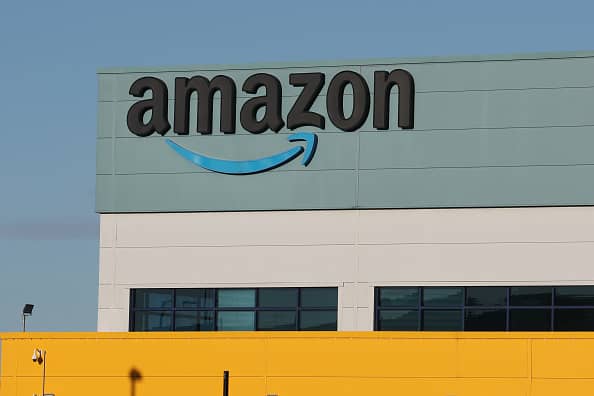 UK Amazon workers have announced a three-day strike during the Prime Day sale in an ongoing pay dispute. (Photo by Nathan Stirk/Getty Images)