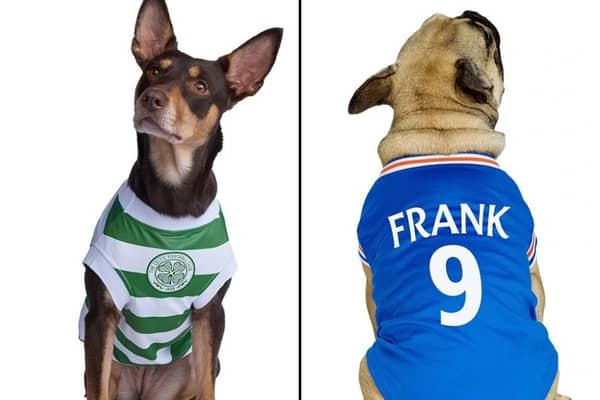 Celtic and Rangers fans can buy shirts designed specifically for dogs (Credit: Urban Pup)