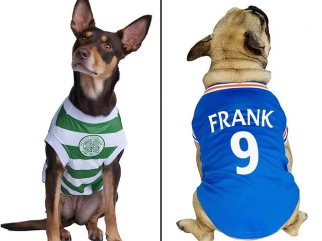 Celtic and Rangers fans can buy shirts designed specifically for dogs (Credit: Urban Pup)