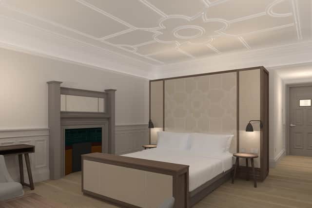 A CGI generation of a Heritage Suite in the new Marriot hotel.