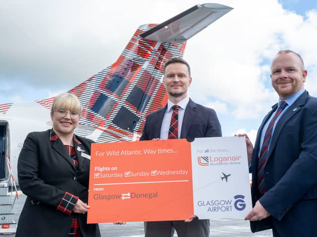 Loganair have announced the launch of their new flight from Glasgow to Donegal