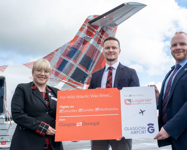 Loganair have announced the launch of their new flight from Glasgow to Donegal