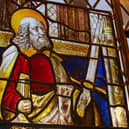 St Mungo depicted in stained glass