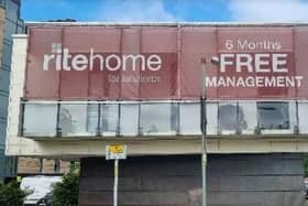 The advertisement along the Clydeside Expressway was taken down by the council as they feared it was a distraction for drivers
