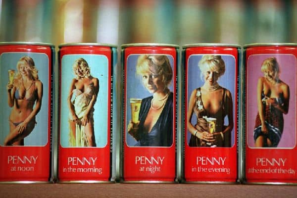 Tennent’s model Penny featured on several cans showing her at different times of the day - one of which was banned by the New York authorities.