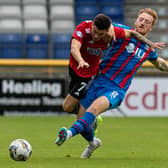 Former Celtic youth star Barry Hepburn in action for Queens Park against Inverness CT (Pic: SNS)