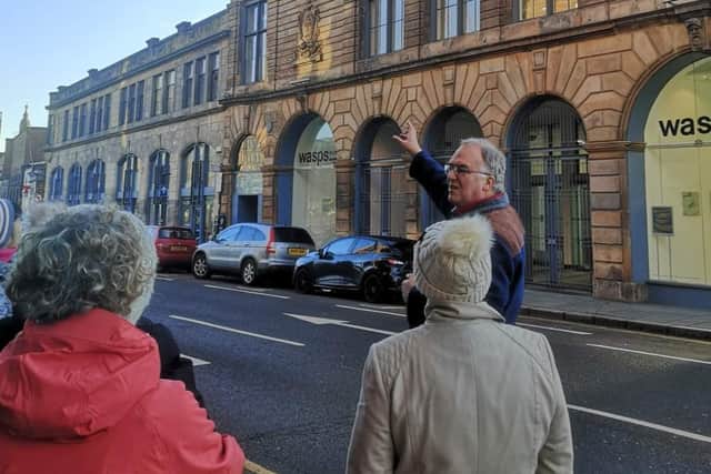 Kevin Scott leads a number of tours around the city - including one of Grahamston - illustrating old buildings and visiting the last few remnants of Grahamston you can find above ground today