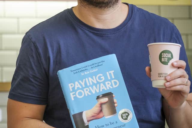 Social Bite Josh Littlejohn launched his first book, Pay It Forward, on August 17