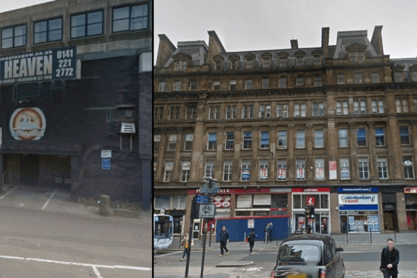 Seventh Heaven (left) hopes to move to the block on 95 Hope Street (right) in the city centre - directly adjacent from Glasgow City Centre