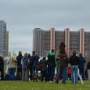 Birnie Court was the second of eight of the Red Road Flats to be demolished in 2013.
