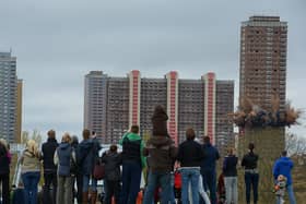 Birnie Court was the second of eight of the Red Road Flats to be demolished in 2013.