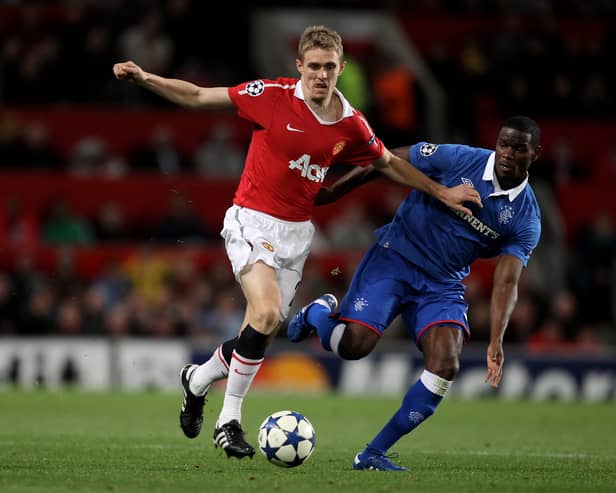 Previous clashes in Europe between Scottish and English clubs have included both Rangers and Celtic taking on Man Utd (Pic: Getty) 